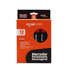 MARCADOR PERMANENTE RECARREGAVEL VERMELHA CX C/ 12 UN