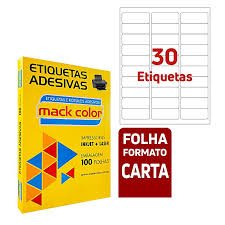 ETIQUETA CARTA 6183 INKJET/ LASER  66,7X25,4MM  100 FOLHAS