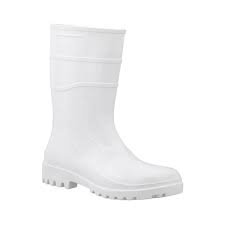 BOTA PVC CANO CURTO BRACOL BRANCO S/FORRO  43