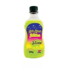COLA AMARELA FLUOR GLITER SLIME 500G