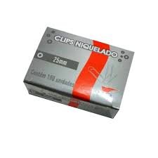 CLIPS NIQUELADO 33MM C/50 UN
