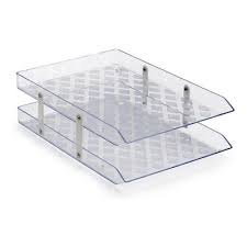 CAIXA DE CORRESPONDENCIA ORGANIZADORA PAPEIS DUPLA CRISTAL