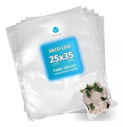 SACO PLASTICO P/ EMBALAR A VÁCUO 25X35X0,12 (+-88UN)