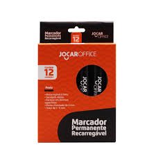 MARCADOR PERMANENTE RECARREGAVEL PRETO CX C/ 12 UN