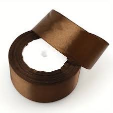 FITA DE CETIM  38MM X 50 MTS MARROM UN